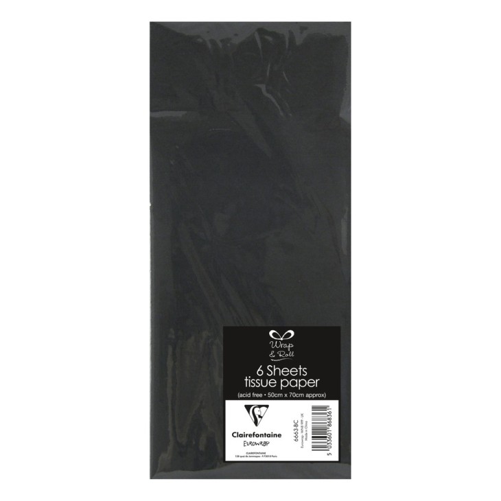 Hartie de Matase set 6 foi 50x70cm Negru - Black