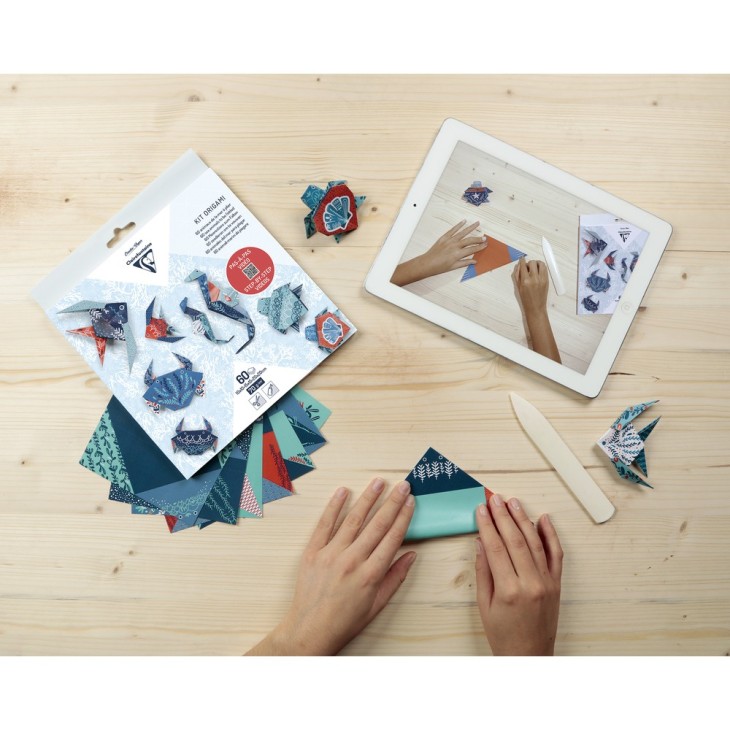 Hartie Origami set 60 Foi Sea Creatures Clairefontaine - imagine 4