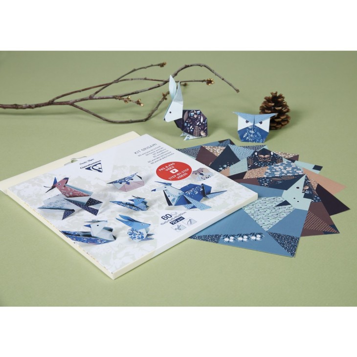 Hartie Origami set 60 Foi Animals Clairefontaine - imagine 3