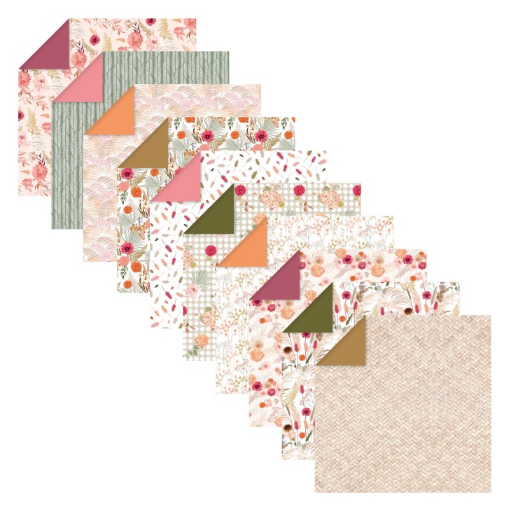 Hartie Origami set 60 Foi Dried Flowers Clairefontaine - imagine 2