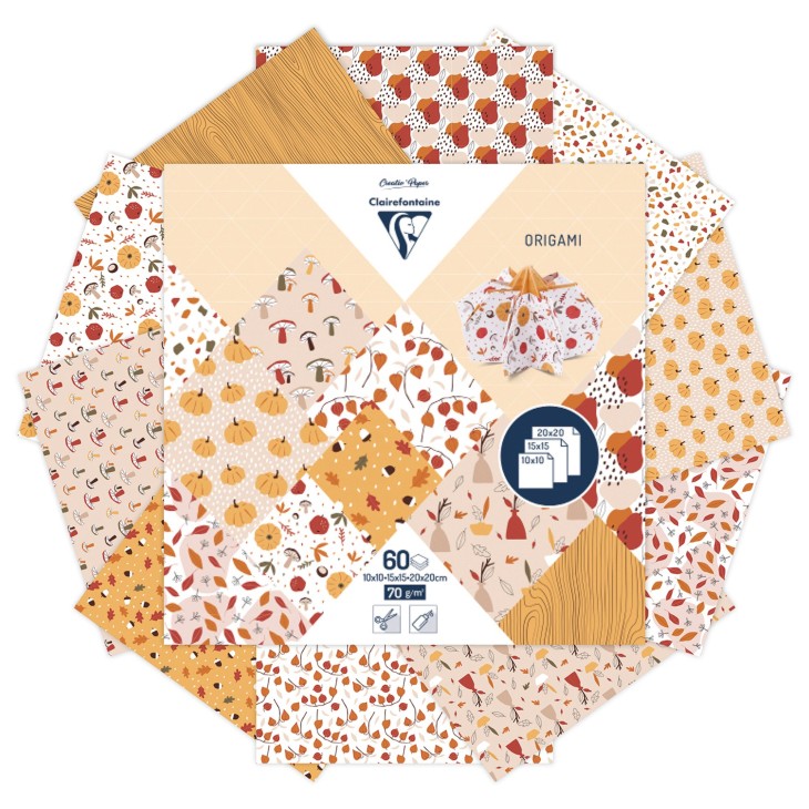 Hartie Origami set 60 Foi Autumn Clairefontaine - imagine 2
