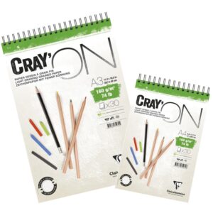 Bloc desen 160g/m 30 foi cu spira Cray'ON Clairefontaine