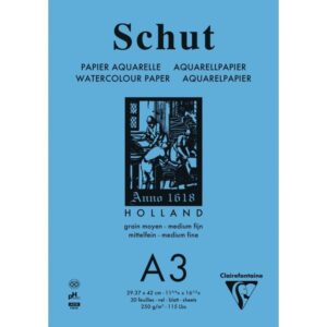 Bloc desen Acuarelă A3 250g/m² 30 file Schut Clairfontaine