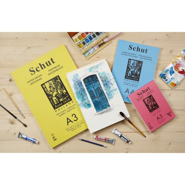 Blocurile de desen, schițe și acuarelă de la Schut Clairefontaine