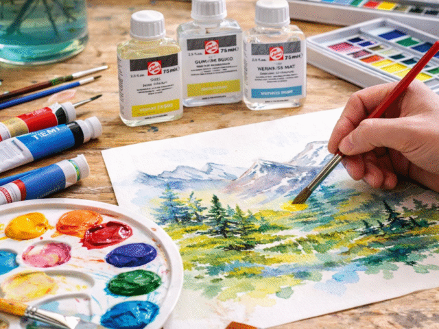 Pictura în acuarelă și tempera – medii și auxiliare pentru tehnici artistice