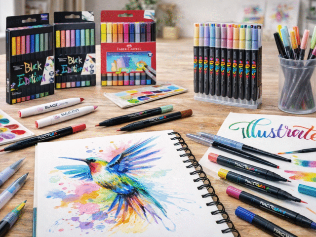 Carioci pe bază de apă – instrumente versatile pentru desen și ilustrație