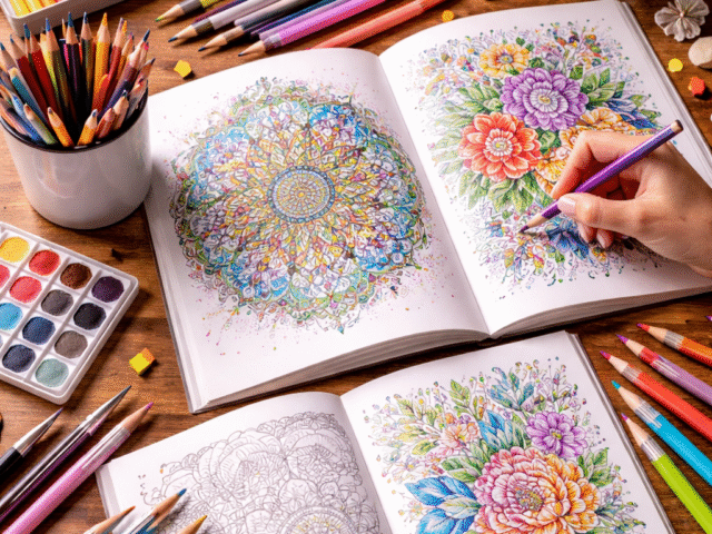 Cărțile de colorat pentru adulți – relaxare, terapie și creativitate