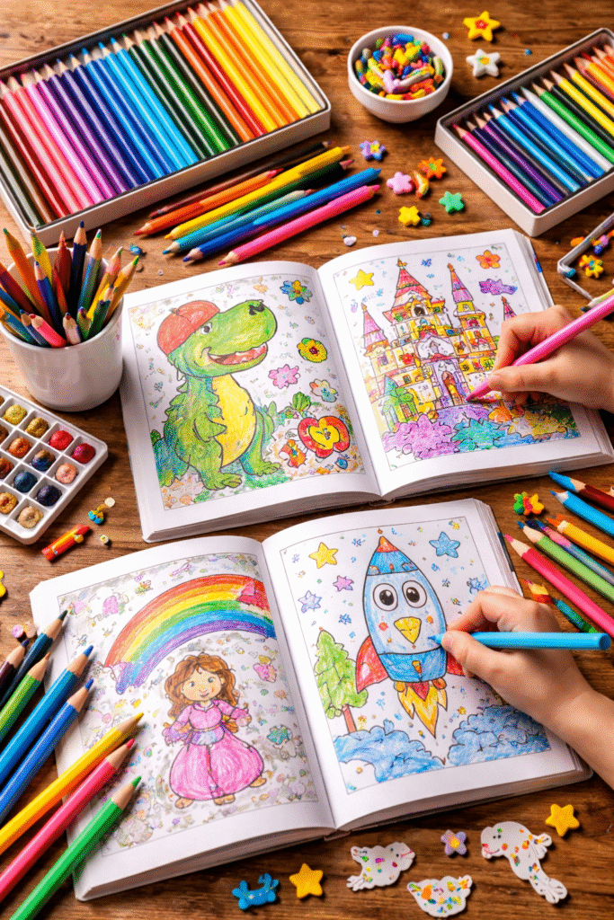 cărți de colorat pentru copii colorat copii activități pentru copii jocuri educative activități creative copii