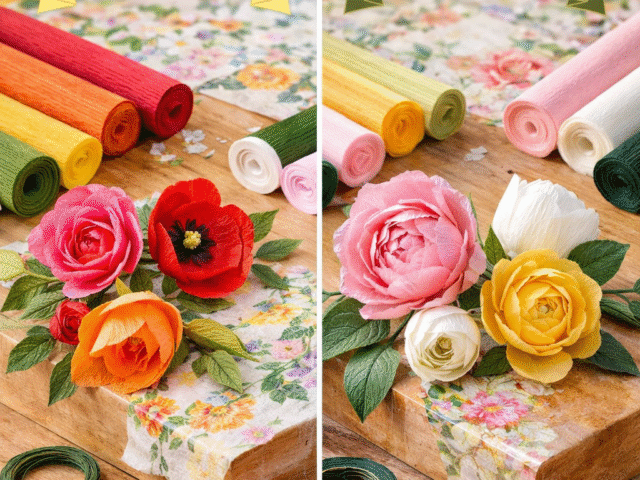 Hârtia creponată și hârtia floristică – materiale esențiale pentru creații decorative