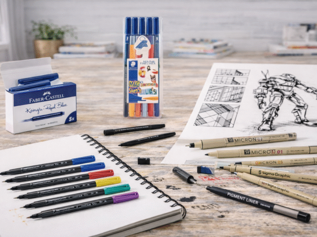Instrumente de scris pentru grafică – precizie și control în desenul tehnic și artistic