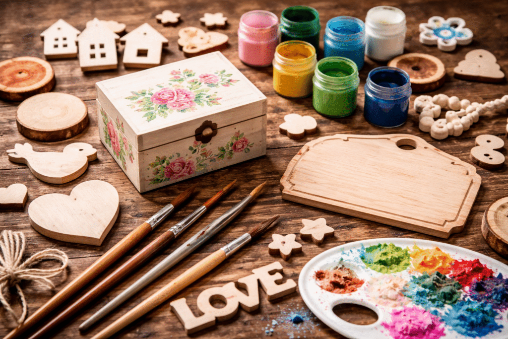 obiecte din lemn pentru pictat decoratiuni lemn handmade pictura pe lemn idei DIY lemn hobby creativ obiecte lemn personalizate proiecte handmade lemn decor rustic lemn figurine lemn pentru pictat