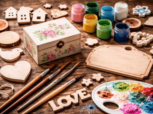 Obiecte din lemn pentru pictat – idei creative și inspirație pentru proiecte DIY