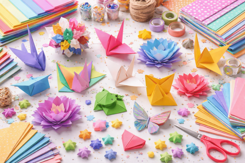origami hobby creativ artă din hârtie pliere hârtie origami pentru începători DIY hârtie hobby relaxant