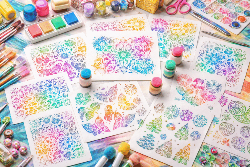 șabloane decorative hobby creativ stenciling DIY decor idei handmade decor interior DIY tehnici de pictură