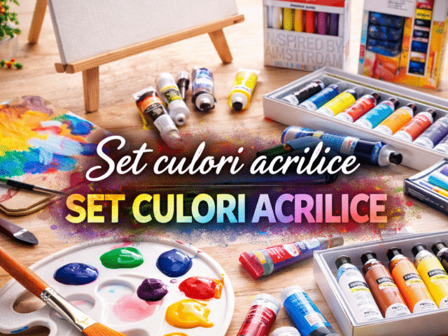 Set culori acrilice – alegerea ideală pentru pictură pe pânză și proiecte creative