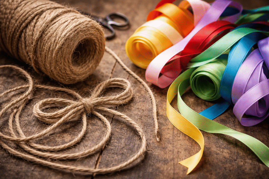 sfoara decorativa panglica decorativa decoratiuni handmade idei DIY ambalare cadouri creativ decor rustic decoratiuni evenimente accesorii craft decoratiuni creative materiale hobby