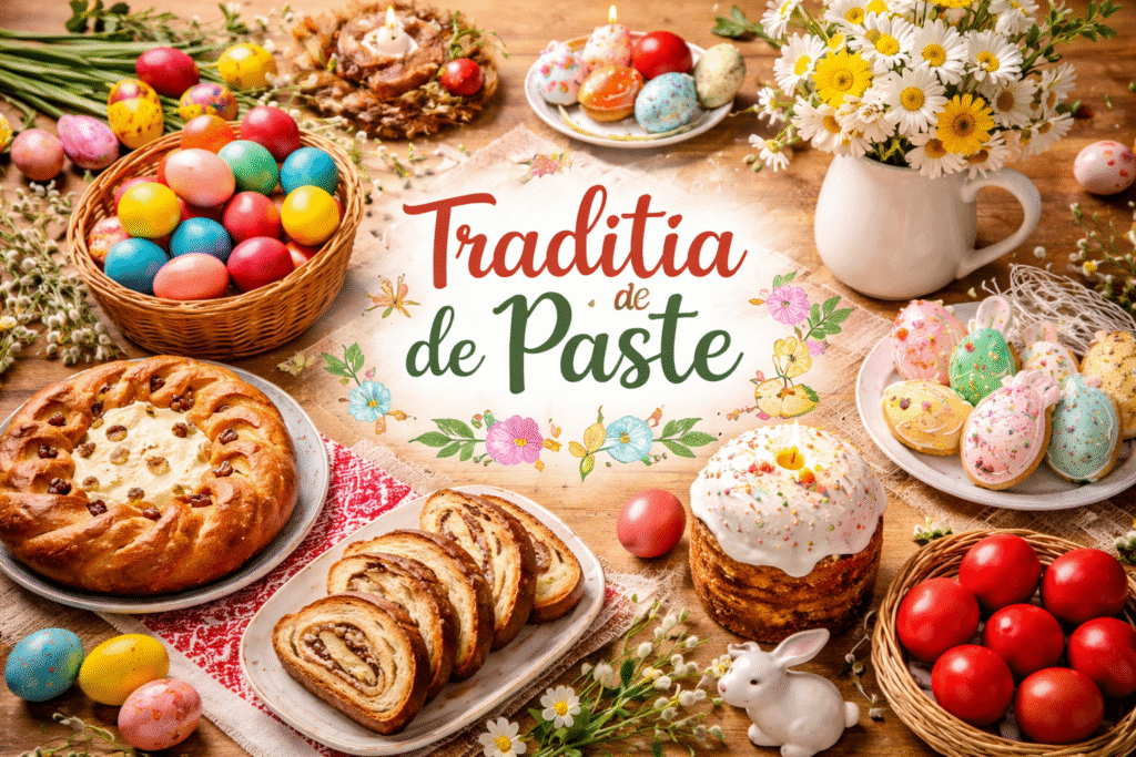 Paște tradiții ouă roșii ouă vopsite încondeiere ouă cozonac pască miel