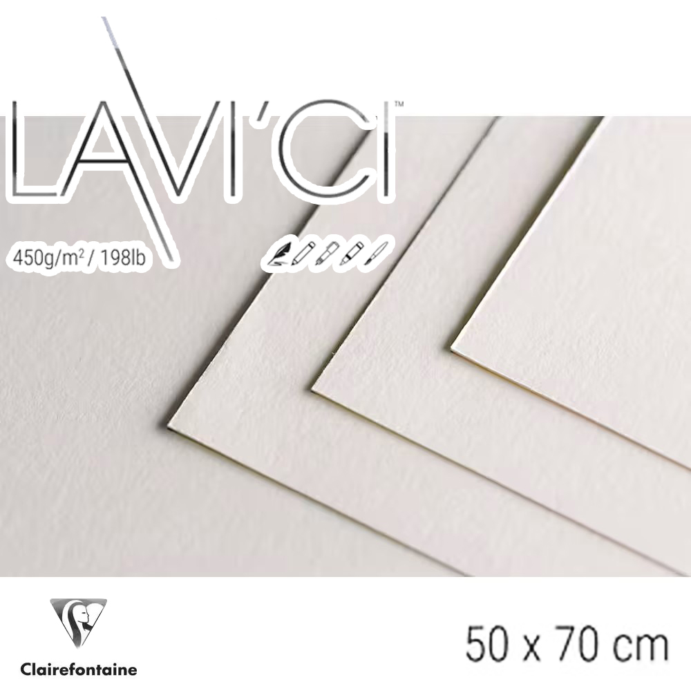 Hartie pictură 50X70cm 450g/m² Lavi'Ci Clairefontaine