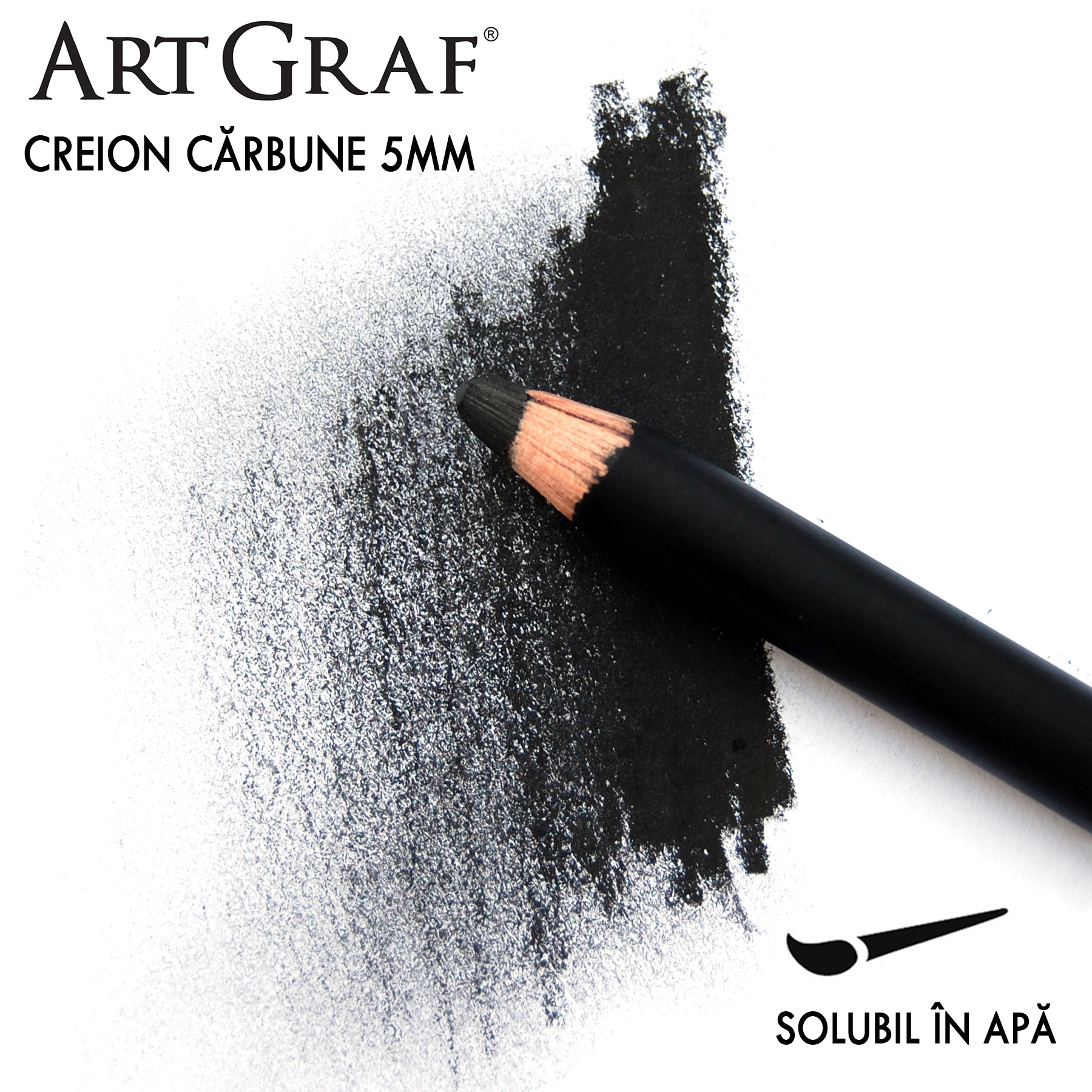 Creion Cărbune Acuarelabil Soft Carbon ArtGraf Viarco