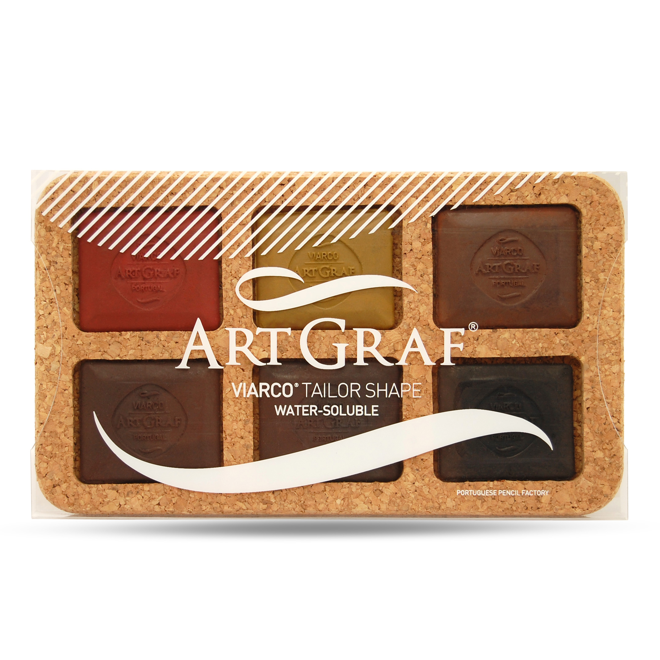 Set 6 Acuarele Tailor Shape Tonuri Pământii ArtGraf Viarco pentru pictură în acuarelă, ilustrații și proiecte artistice.