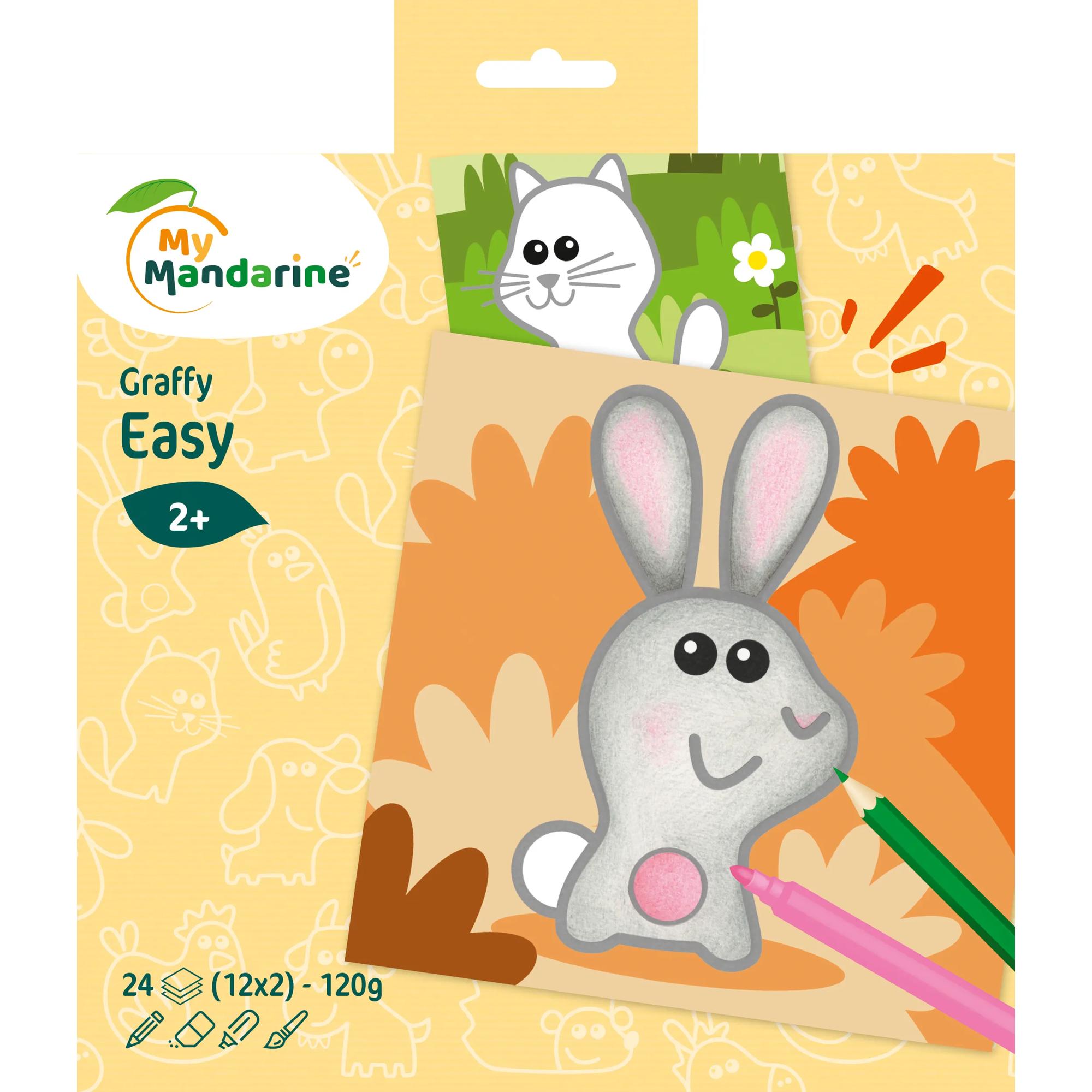 Carte de colorat Graffy Easy Animale de Fermă