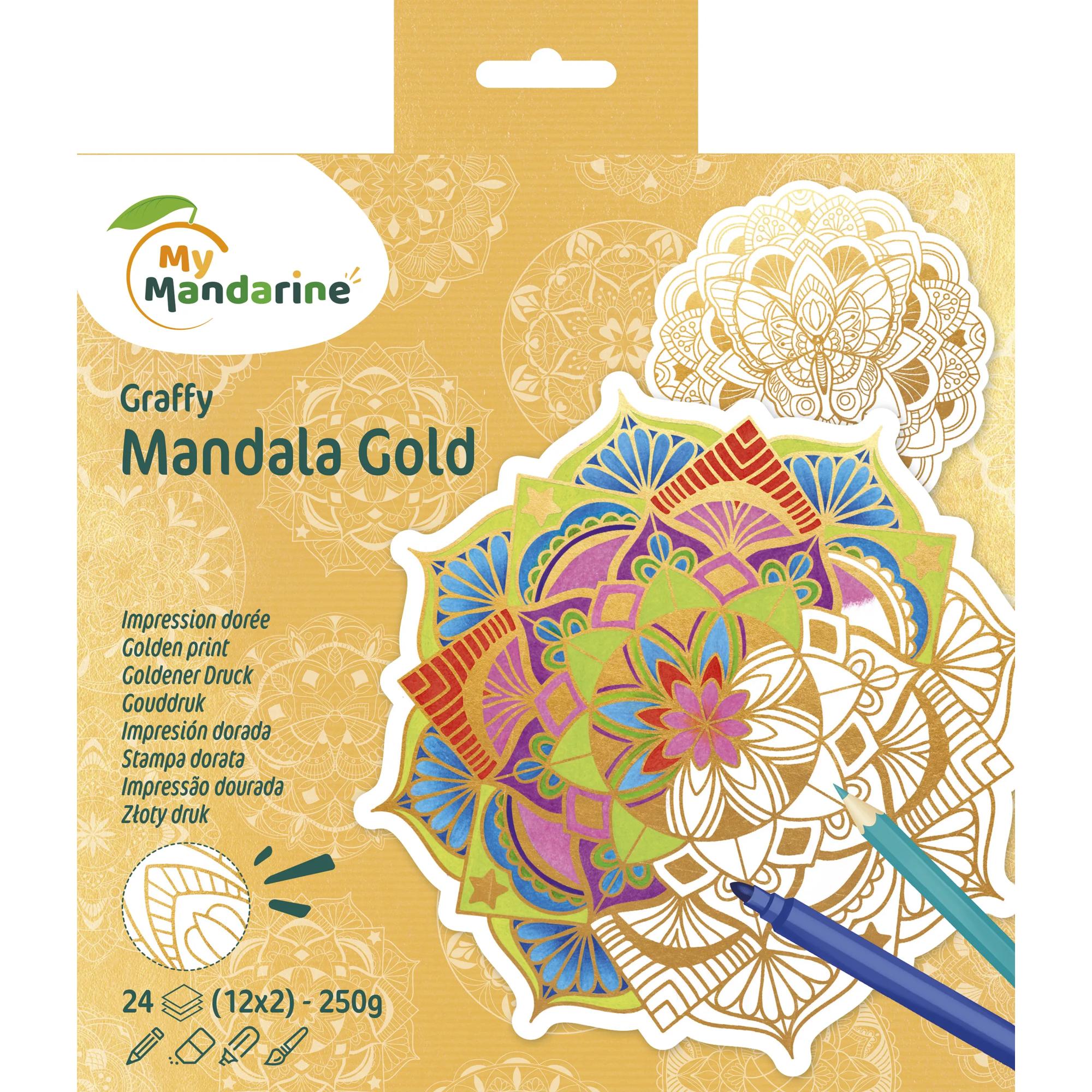 Carte de colorat Graffy Mandala Gold