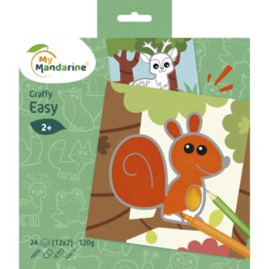 Carte de colorat Graffy Easy Animale din Pădure