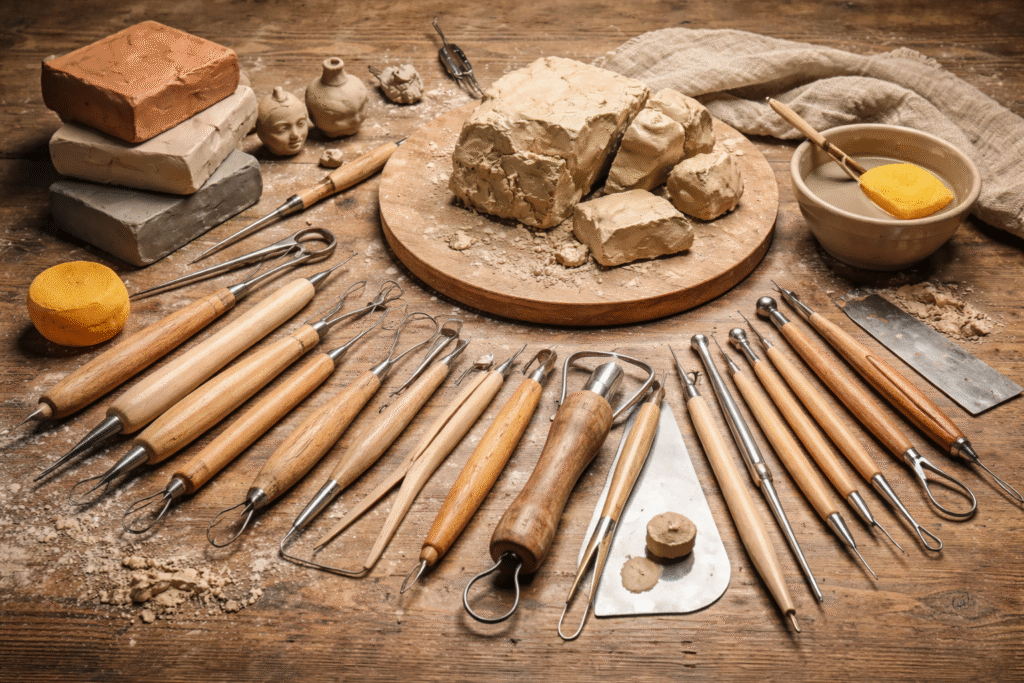 modelaj lut argilă unelte de sculptură instrumente de modelare sculptură manuală artă ceramică