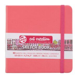 Caiet de Schițe Art Creation Sketchbook Coral Red 12x12cm