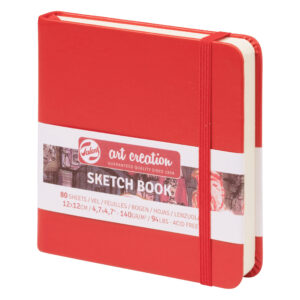 Caiet de Schițe Art Creation Sketchbook Red 12x12cm