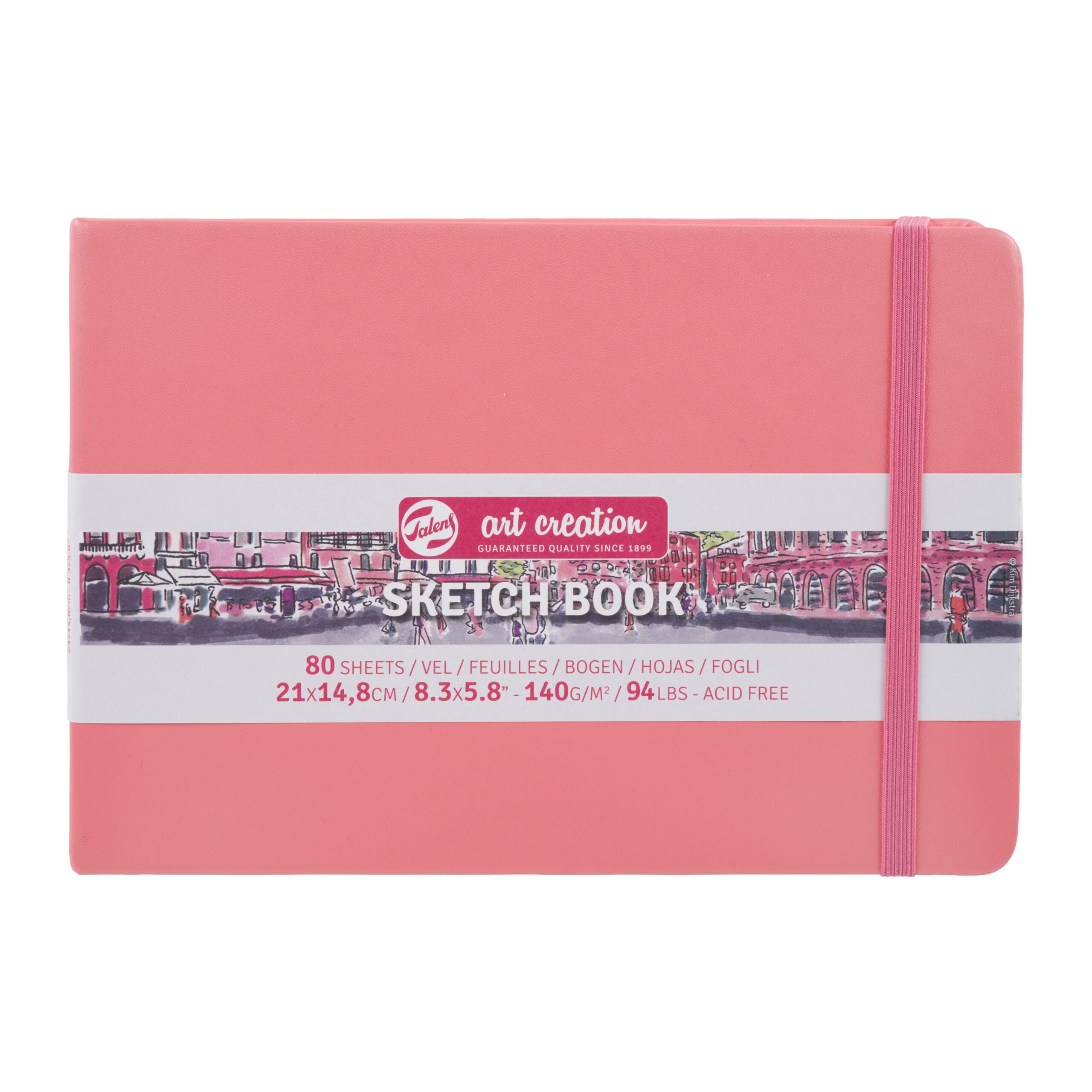 Caiet de Schițe Art Creation Sketchbook Coral Red 21x14.8cm
