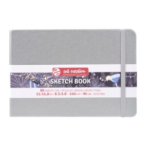 Caiet de Schițe Art Creation Sketchbook Shiny Silver 21x14.8cm