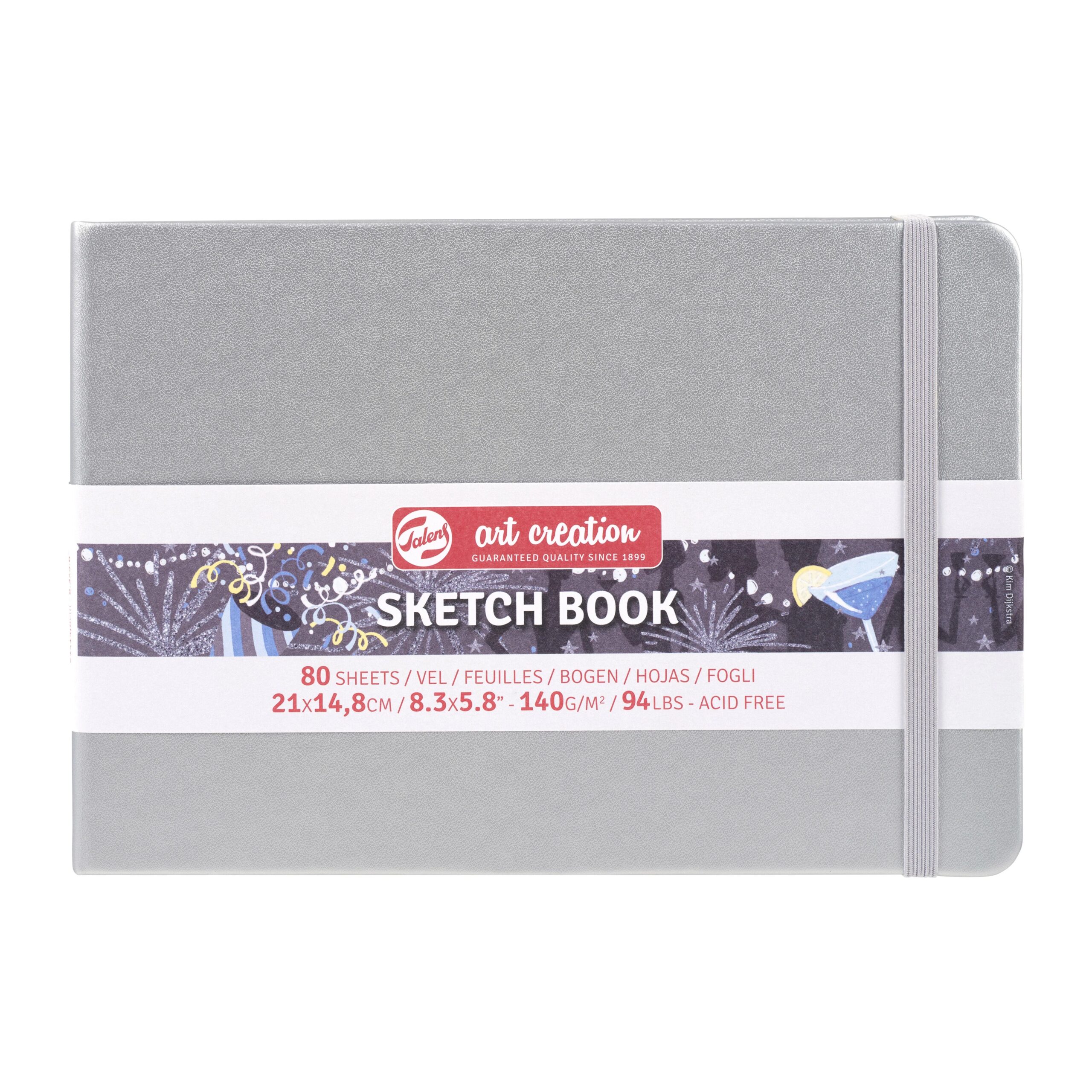 Caiet de Schițe Art Creation Sketchbook Shiny Silver 21x14.8cm