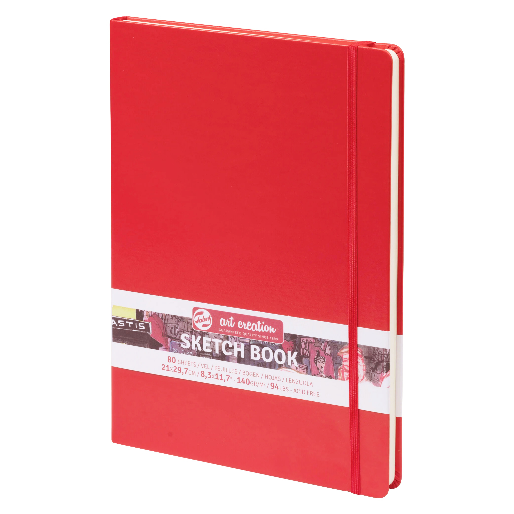 Caiet de Schițe Art Creation Sketchbook Red 21x29.7cm