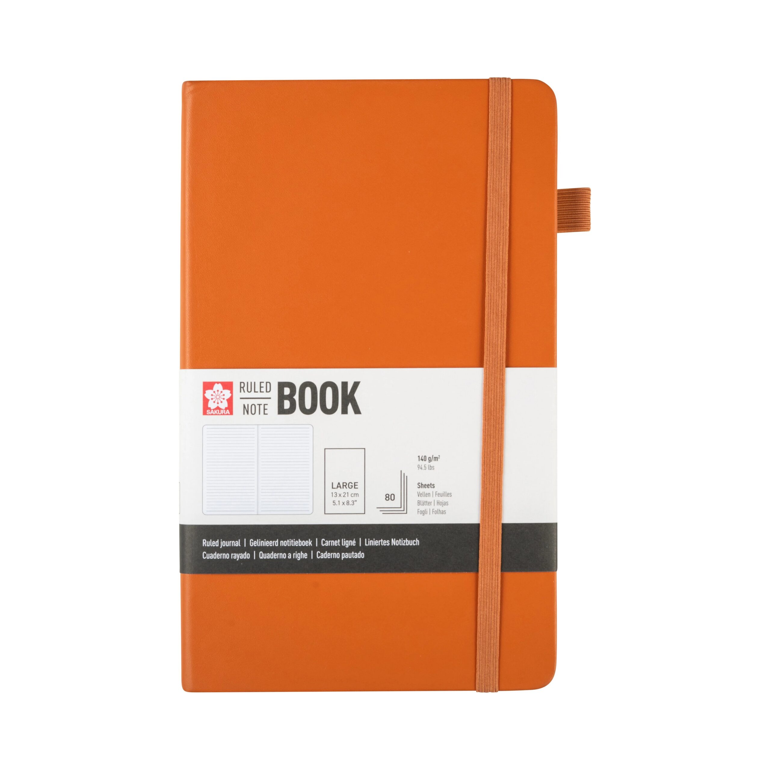 Notebook Liniat Sakura Amber 13x21cm 140g/m 80 file pentru școală, desen, pictură, hobby și proiecte creative.