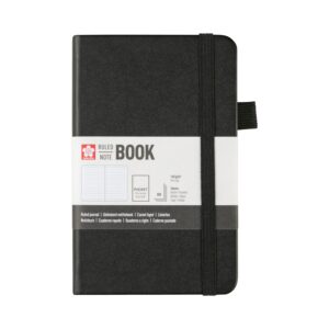 Notebook Liniat Sakura Black 9x14cm 140g/m 80 file