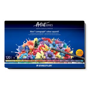 Set 120 Creioane Colorate Acuarelabile 104 Mars Lumograph Staedtler