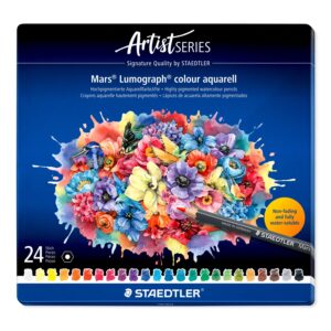 Set 24 Creioane Colorate Acuarelabile Mars Lumograph Staedtler
