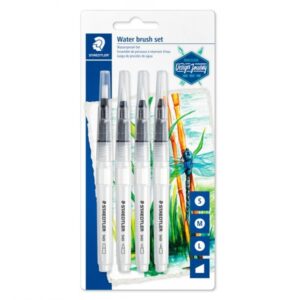 Set 4 Pensule cu Rezervor pentru Acuarelă Staedtler