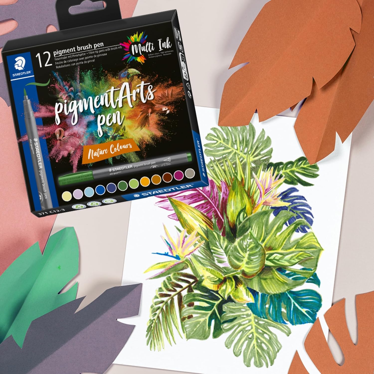 Încearcă și tu setul de 12 de linere cu vârf tip pensulă în culori natur Pigment Brush Pen Staedtler și spune-ne părerea ta!