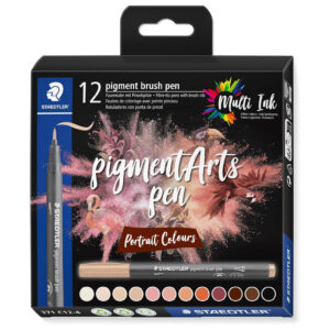 Set 12 Linere Pigment Brush Pen Culori Portret