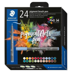 Set 24 Linere Pigment Brush Pen Staedtler