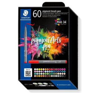 Set 60 Linere Pigment Brush Pen cu vârf tip Pensulă Staedtler