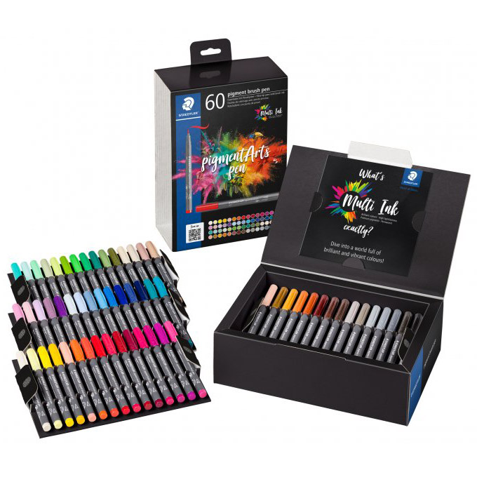 Set complet cu 60 de culori asortate în cutie de carton